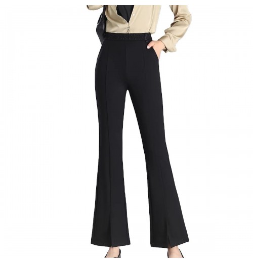 New design Office women's high-waisted pants custom logo fashion casual wide-leg pants New design Office women's high-waisted pants custom logo fashion casual wide-leg pants